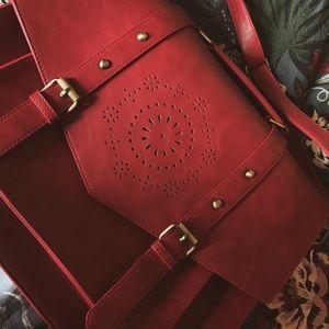 SOLD‼️‼️Red messenger bag/laptop bag